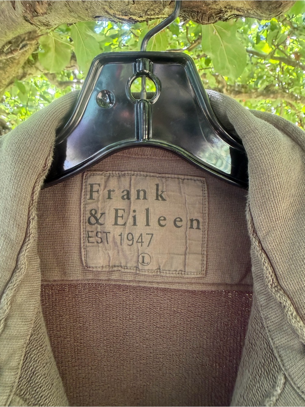 Frank & Eileen “”Eileen” fleece shirt in rosemary Large - Picture 5 of 5